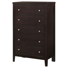Load image into Gallery viewer, Carlton 5-drawer Rectangular Chest Cappuccino
