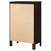 Load image into Gallery viewer, Carlton 5-drawer Rectangular Chest Cappuccino
