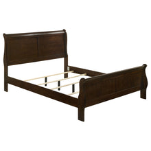 Load image into Gallery viewer, Louis Philippe Wood Eastern King Sleigh Bed Cappuccino

