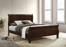Load image into Gallery viewer, Louis Philippe Wood Queen Sleigh Bed Cappuccino
