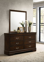 Load image into Gallery viewer, Louis Philippe 6-drawer Dresser with Mirror Cappuccino
