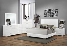 Load image into Gallery viewer, Felicity Wood California King Panel Bed White High Gloss
