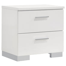 Load image into Gallery viewer, Felicity 2-drawer Nightstand White High Gloss
