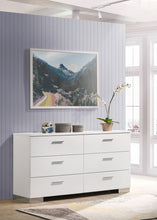 Load image into Gallery viewer, Felicity 6-drawer Dresser Glossy White
