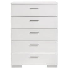 Load image into Gallery viewer, Felicity 5-drawer Chest Glossy White
