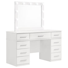 Load image into Gallery viewer, Felicity 9-drawer Vanity Table with Lighted Mirror Glossy White
