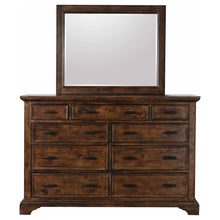 Load image into Gallery viewer, Elk Grove 9-drawer Dresser with Mirror with Jewelry Tray Vintage Bourbon
