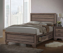 Load image into Gallery viewer, Kauffman Wood California King Storage Panel Bed Washed Taupe
