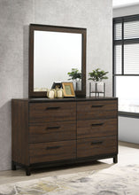 Load image into Gallery viewer, Edmonton 6-drawer Dresser with Mirror Rustic Tobacco
