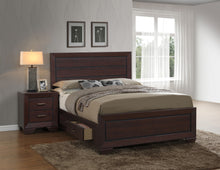 Load image into Gallery viewer, Kauffman Wood California King Storage Panel Bed Dark Cocoa
