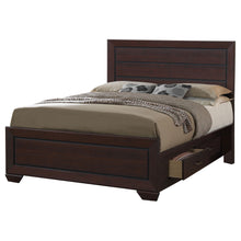 Load image into Gallery viewer, Kauffman Wood Queen Storage Panel Bed Dark Cocoa
