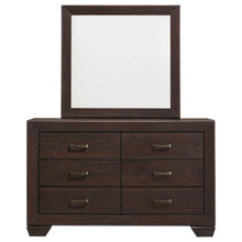 Load image into Gallery viewer, Kauffman 6-drawer Dresser with Mirror Dark Cocoa
