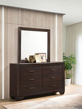Load image into Gallery viewer, Kauffman 6-drawer Dresser with Mirror Dark Cocoa
