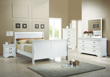 Load image into Gallery viewer, Louis Philippe Wood Full Sleigh Bed White
