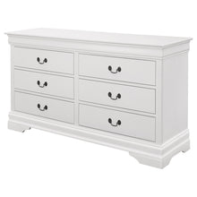 Load image into Gallery viewer, Louis Philippe 6-drawer Dresser White
