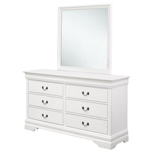 Load image into Gallery viewer, Louis Philippe 6-drawer Dresser with Mirror White
