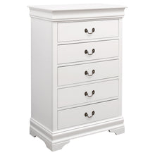 Load image into Gallery viewer, Louis Philippe 5-drawer Chest White
