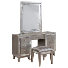 Load image into Gallery viewer, Leighton Vanity Table Set with Stool Metallic Mercury
