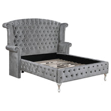 Load image into Gallery viewer, Deanna Upholstered California King Wingback Bed Grey
