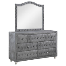 Load image into Gallery viewer, Deanna 7-drawer Rectangular Dresser with Mirror Grey
