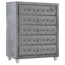 Load image into Gallery viewer, Deanna 5-drawer Rectangular Chest Grey
