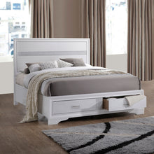Load image into Gallery viewer, Miranda Wood Queen Storage Panel Bed White

