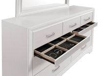 Load image into Gallery viewer, Miranda 7-drawer Dresser White and Rhinestone
