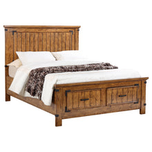 Load image into Gallery viewer, Brenner Wood Eastern King Storage Panel Bed Rustic Honey
