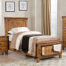 Load image into Gallery viewer, Brenner Wood Twin Storage Panel Bed Rustic Honey
