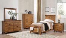 Load image into Gallery viewer, Brenner Wood Twin Storage Panel Bed Rustic Honey
