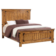 Load image into Gallery viewer, Brenner Wood Eastern King Panel Bed Rustic Honey
