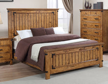 Load image into Gallery viewer, Brenner Wood Eastern King Panel Bed Rustic Honey
