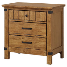 Load image into Gallery viewer, Brenner 3-drawer Nightstand Rustic Honey
