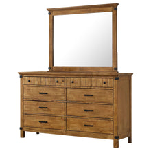 Load image into Gallery viewer, Brenner 8-drawer Dresser with Mirror Rustic Honey
