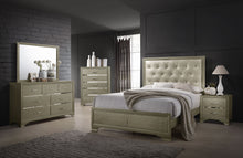 Load image into Gallery viewer, Beaumont Wood Eastern King Panel Bed Champagne
