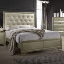 Load image into Gallery viewer, Beaumont Wood Eastern King Panel Bed Champagne
