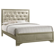 Load image into Gallery viewer, Beaumont Wood Queen Panel Bed Champagne
