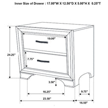 Load image into Gallery viewer, Beaumont 2-drawer Nightstand Champagne
