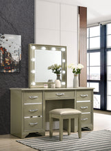 Load image into Gallery viewer, Beaumont 7-drawer Vanity Desk with Lighting Mirror Champagne
