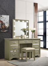 Load image into Gallery viewer, Beaumont Upholstered Vanity Stool Champagne Gold and Champagne
