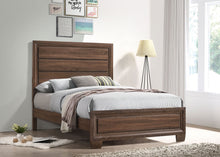 Load image into Gallery viewer, Brandon Wood Full Panel Bed Warm Brown
