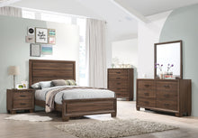 Load image into Gallery viewer, Brandon Wood Full Panel Bed Warm Brown
