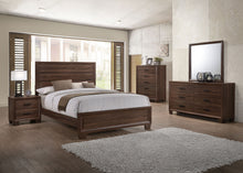 Load image into Gallery viewer, Brandon Wood Queen Panel Bed Warm Brown
