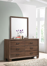Load image into Gallery viewer, Brandon 6-drawer Dresser with Mirror Medium Warm Brown
