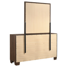 Load image into Gallery viewer, Brandon 6-drawer Dresser with Mirror Medium Warm Brown
