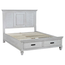 Load image into Gallery viewer, Franco Wood Eastern King Storage Panel Bed Distressed White
