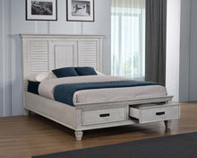 Load image into Gallery viewer, Franco Wood Eastern King Storage Panel Bed Distressed White
