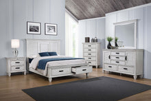 Load image into Gallery viewer, Franco California King Storage Panel Bed Distressed White
