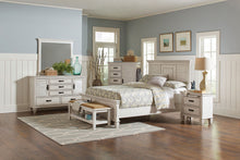 Load image into Gallery viewer, Franco Wood California King Panel Bed Distressed White
