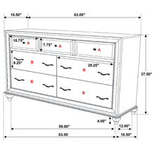Load image into Gallery viewer, Barzini 7-drawer Dresser White
